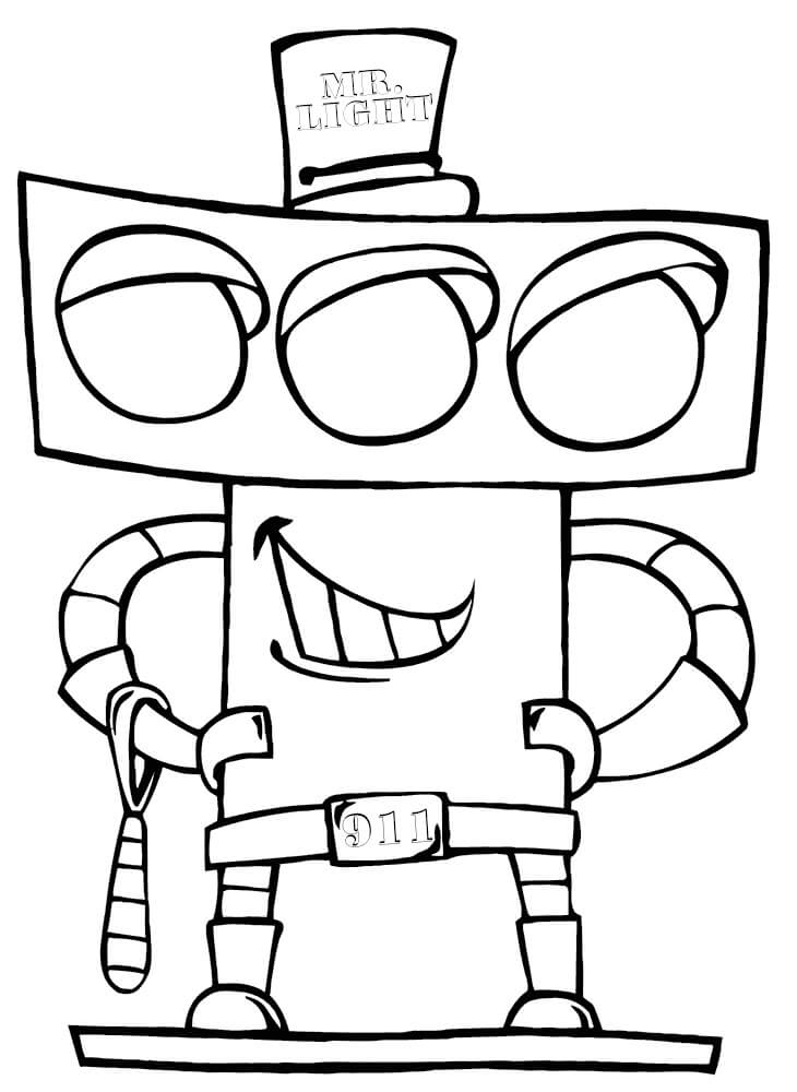 Dibujo Semaforos En La Ciudad Para Imprimir Y Colorear